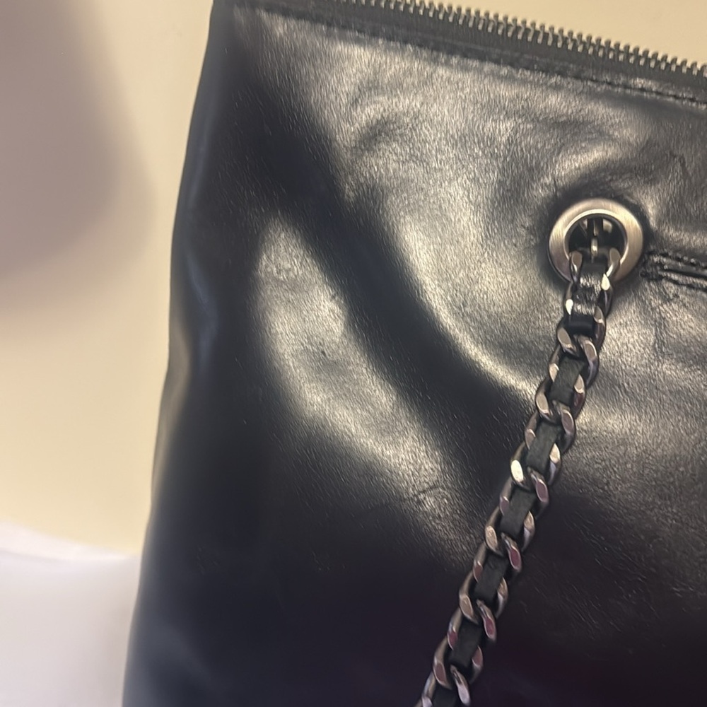 Patricia Nash Leather Elegant Black Leather Tote Bag, new - Picture 11 of 14
